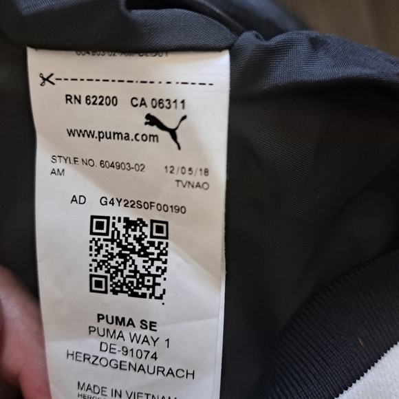 PUMA lightweight corduroy varsity style snap front jacket embroidered GRAPHIC XL - Picture 5 of 10